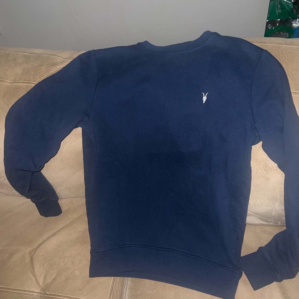 Allsaints Men's Navy Blue crewneck